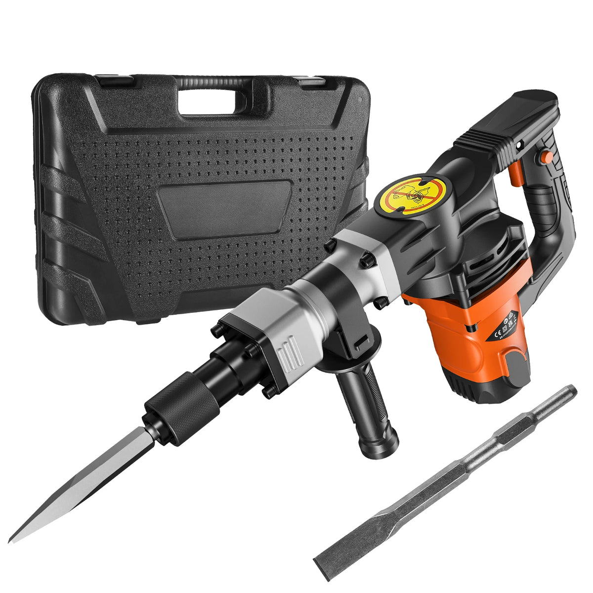 SucceBuy Electric Demolition Jack Hammer Concrete Breaker Heavy Duty With Chisels