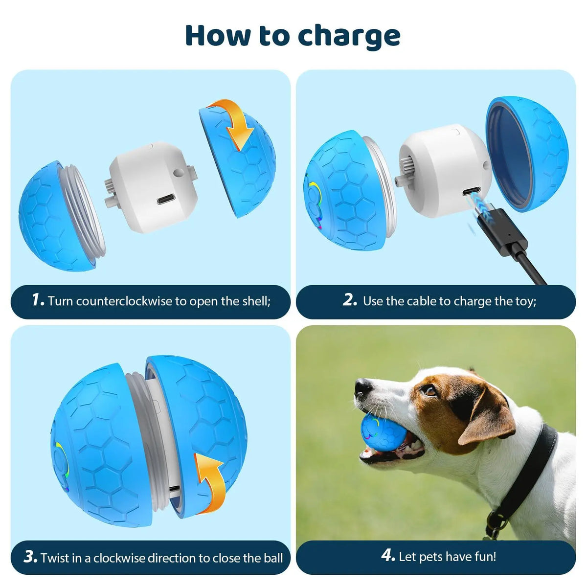 Smart Electronic Dog Toy Ball Interactive Automatic Bouncing Pet Game