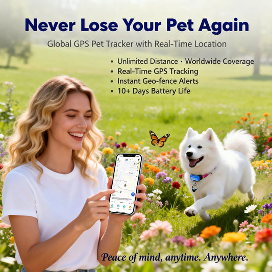WANWAYTECH GPS Pet Tracker for Dogs and Cats Unlimited Tracking
