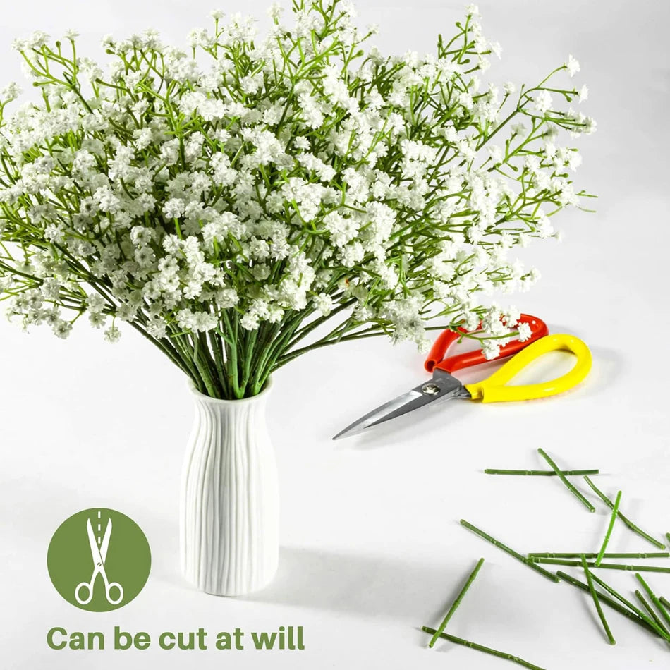 48 Pieces Babysbreath Artificial Flowers Starry Sky Bulk Wedding Decor