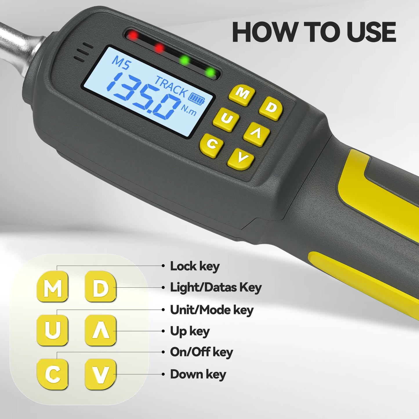 1/2'' Digital Torque Wrench 2% Accuracy Hand Tools 1/4'' 3/8'' Torque Wrench Digital For Auto Motorcycle Bike Waxtron Hot