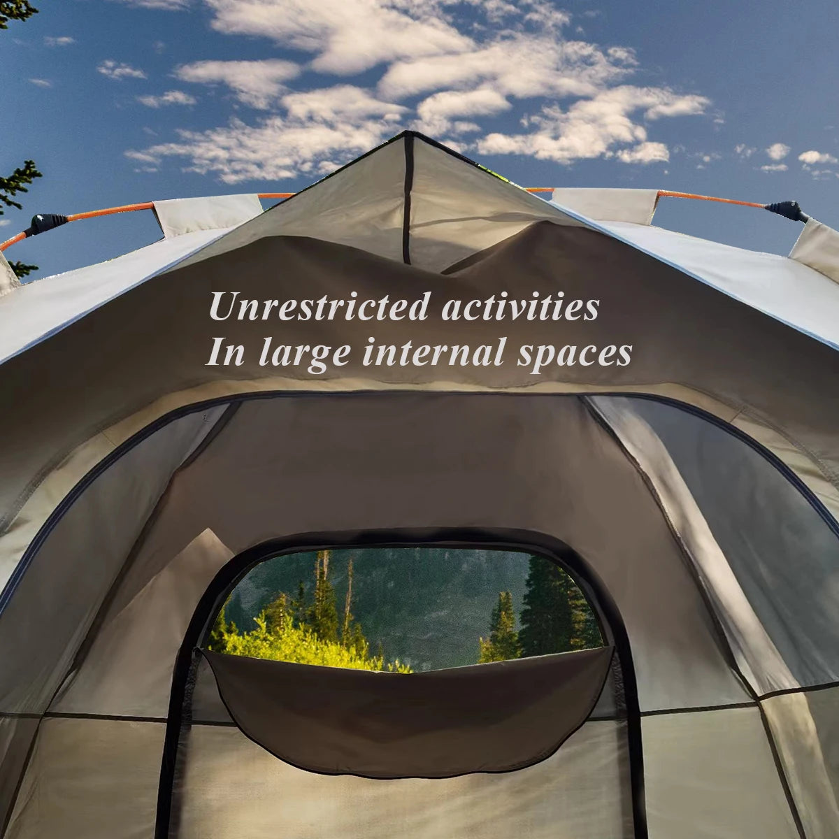 Pakicetus Outdoor Automatic Opening Tent Rainproof And Sunproof Two Doors