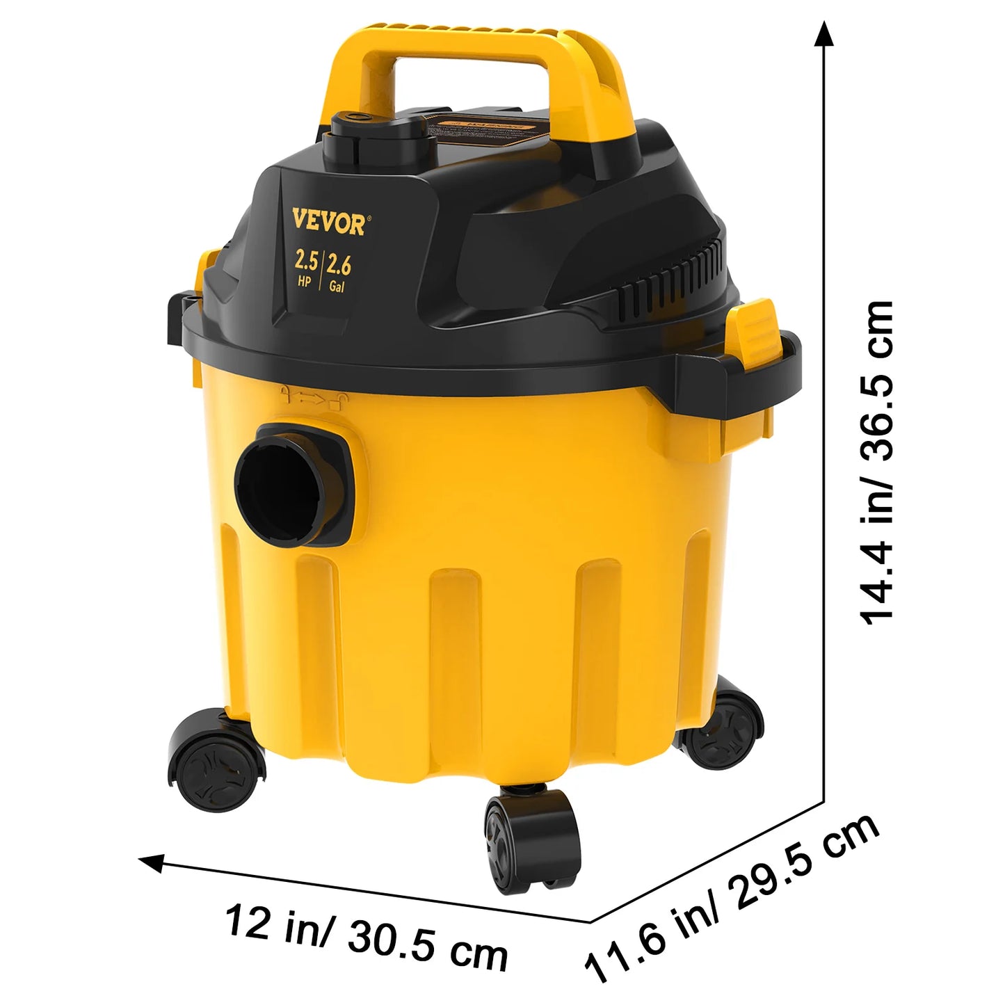 SucceBuy Wet Dry Vacuum 2.6 Gallon 2.5 Peak HP Portable Shop Vacuum With Blowing