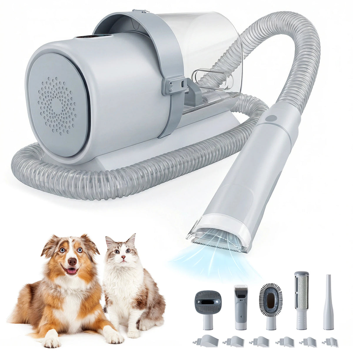 Professional Cordless Pet Grooming Vacuum Kit With Clippers