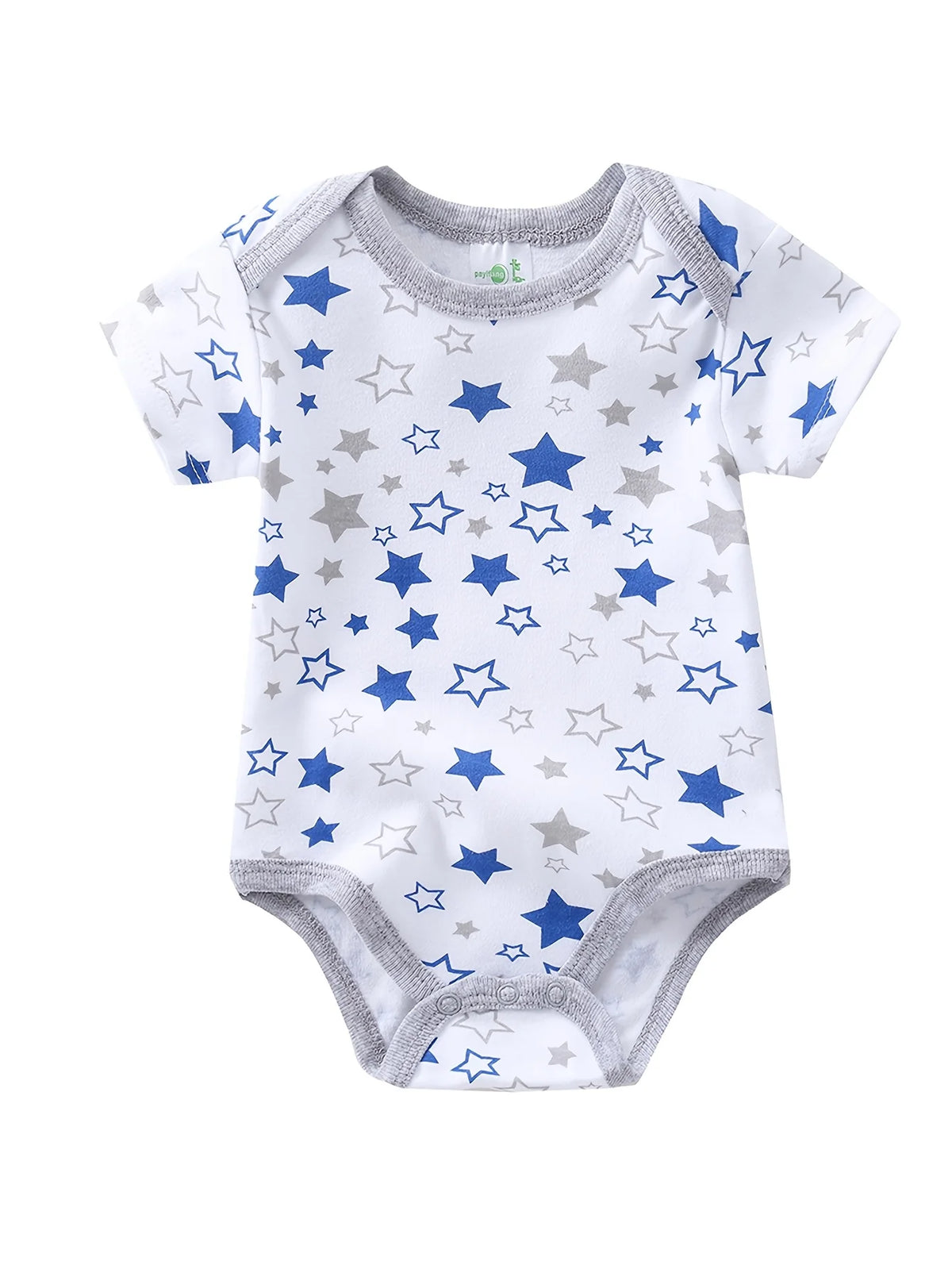 5PCs Baby Boy Triangle Cotton Rompers Short Sleeve Bodysuit Jumpsuit