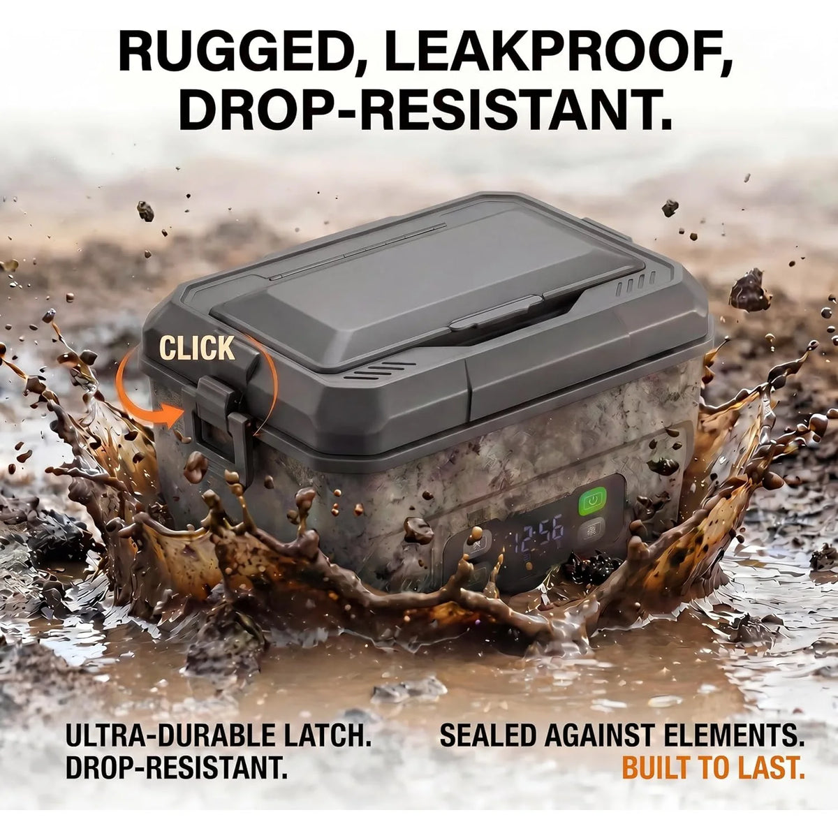 Portable USB Rechargeable Electric Heating Lunch Box With Display