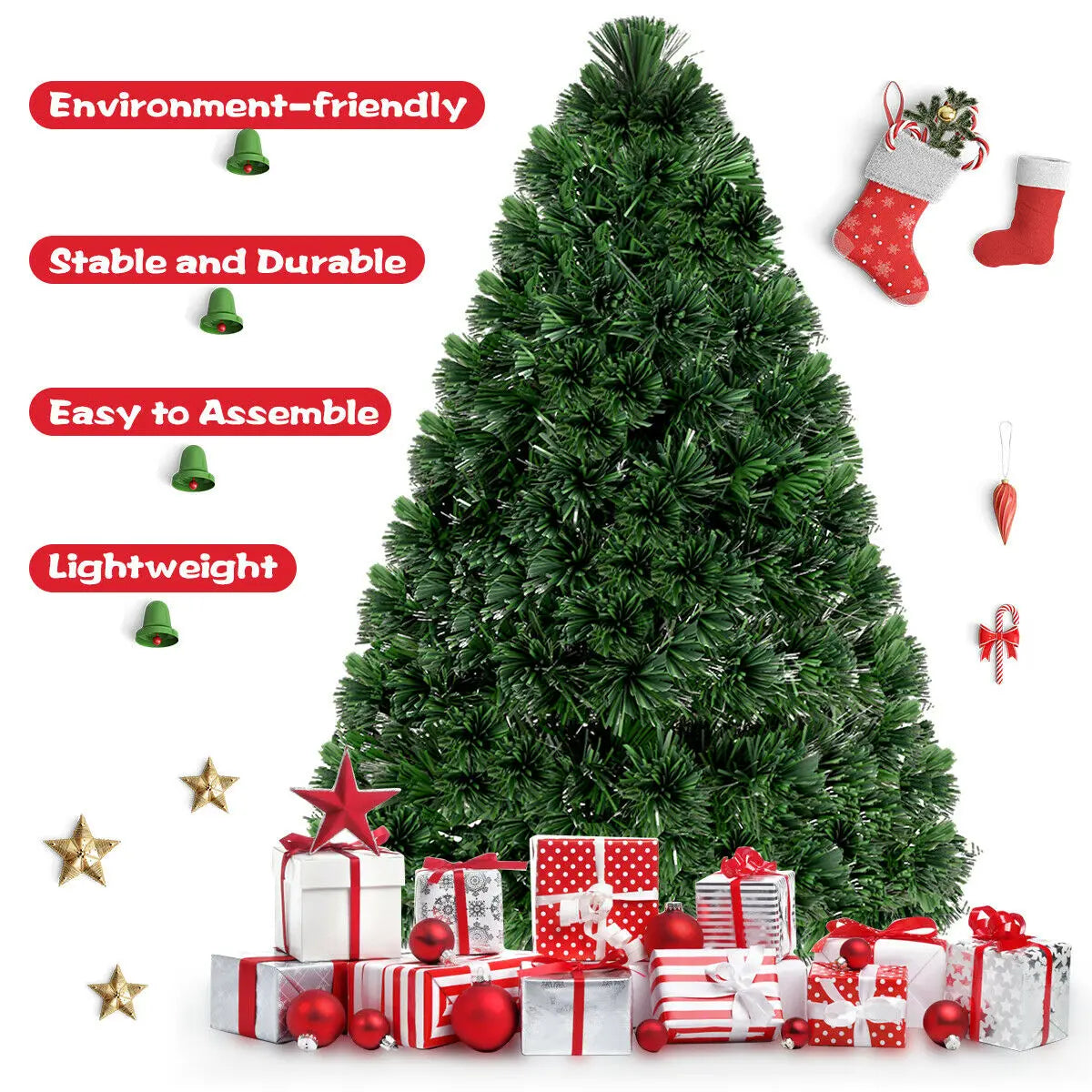 Lifezeal Artificial Christmas Tree Featuring Quick Setup And Stability