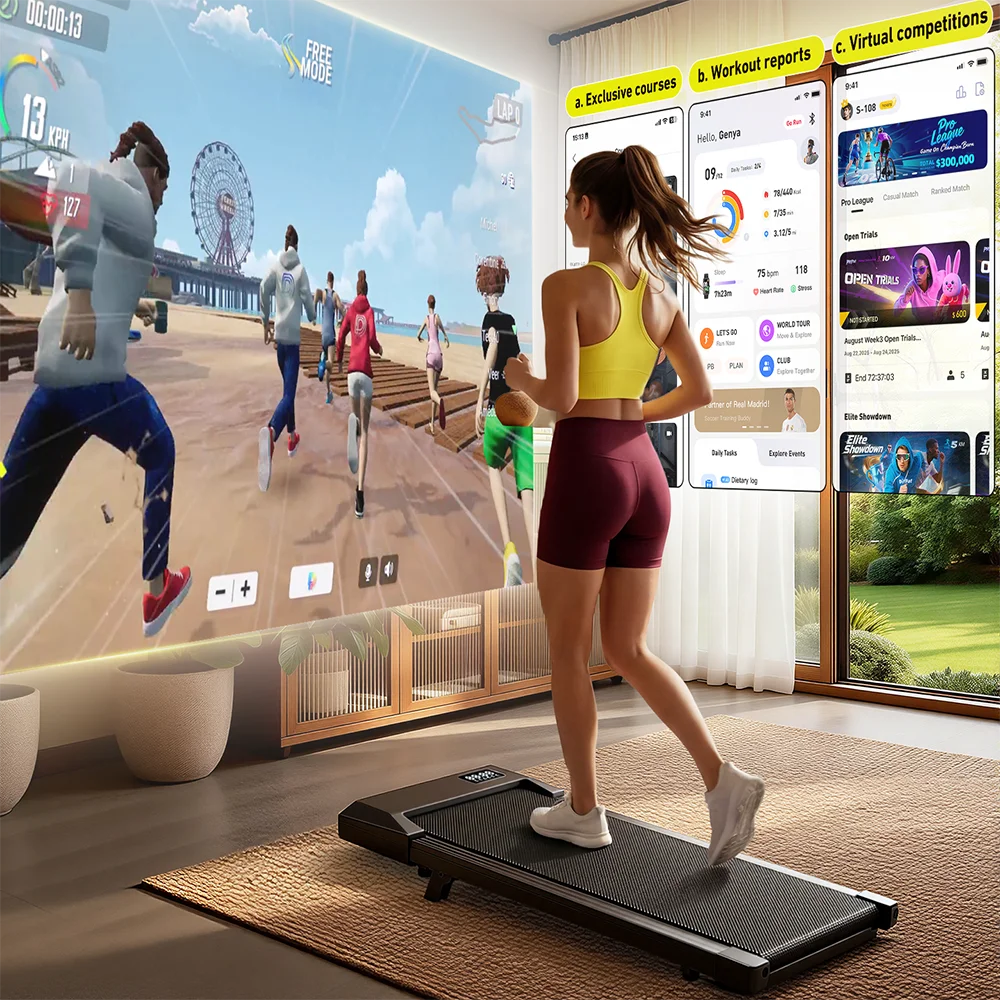Superun Portable Under Desk Walking Pad Treadmill With LCD Display
