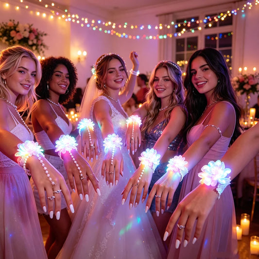 LED Flower Glow Bracelets For Weddings Parties And Concerts
