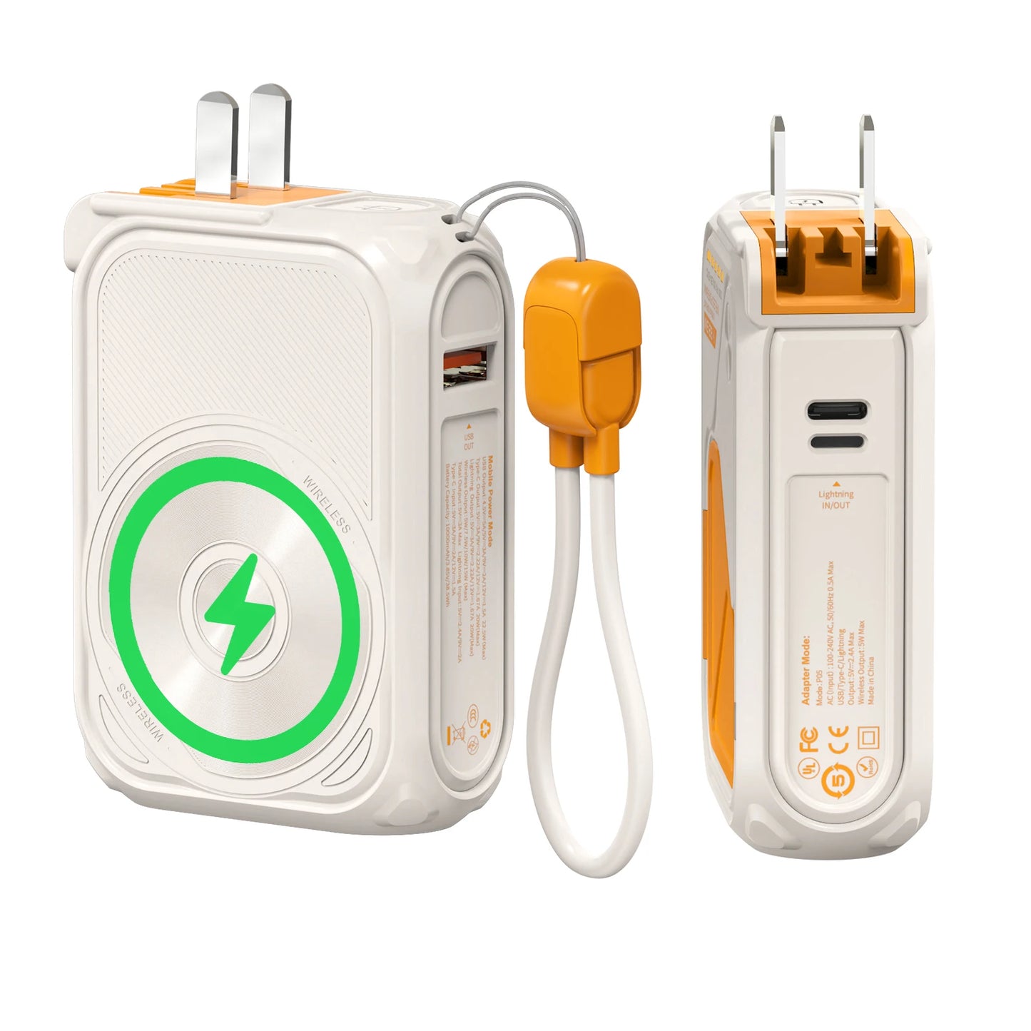 Prunus 22.5W Magnetic Wireless Power Bank USB Type C