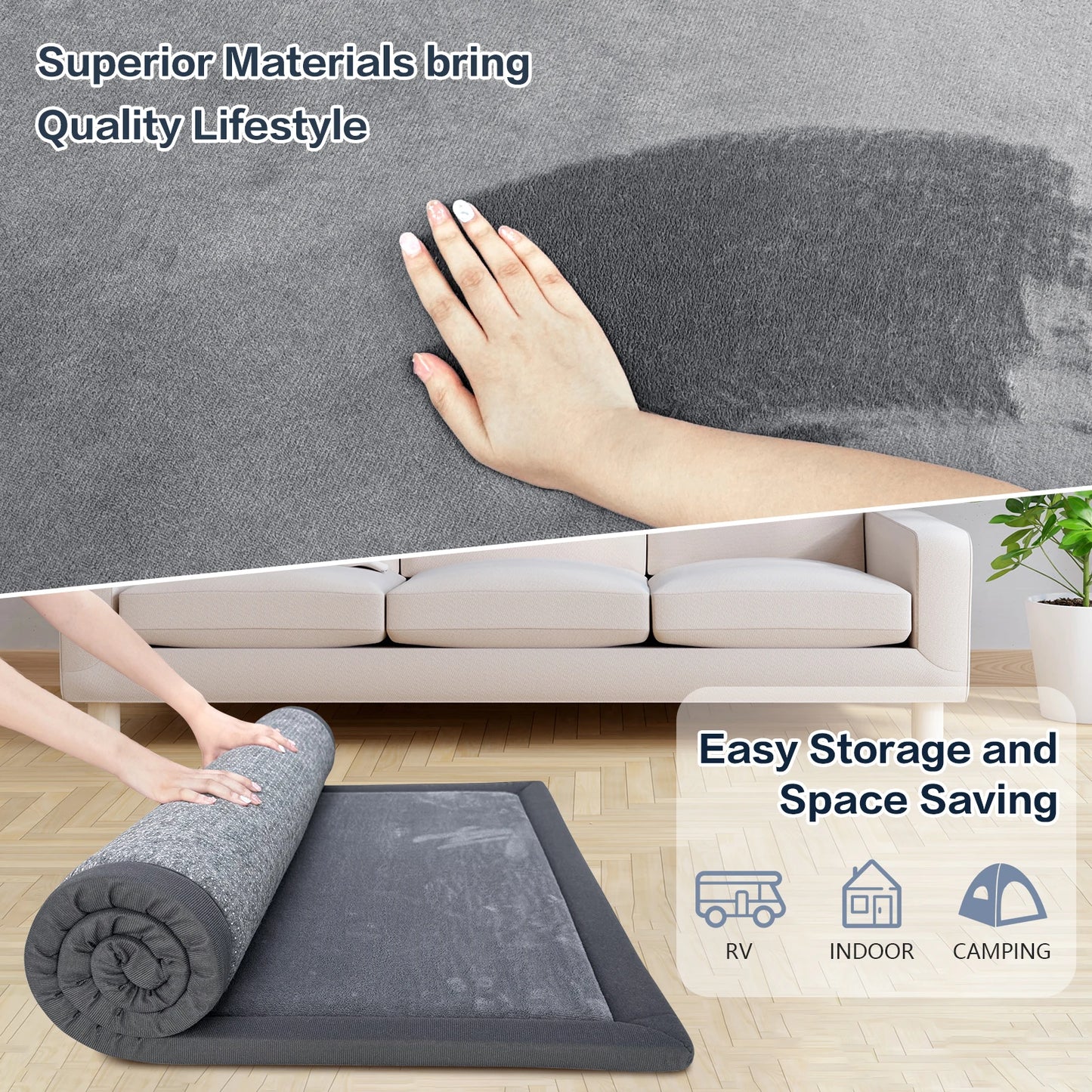 PaPaMat Memory Foam Playpen Mat With Non Slip Backing Carpet