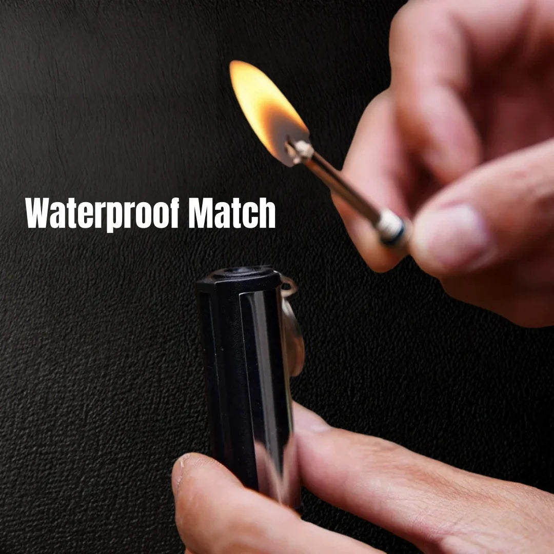 Metal Fuel Lighters Multifunction Keychain Fire Starter For Outdoor Camping