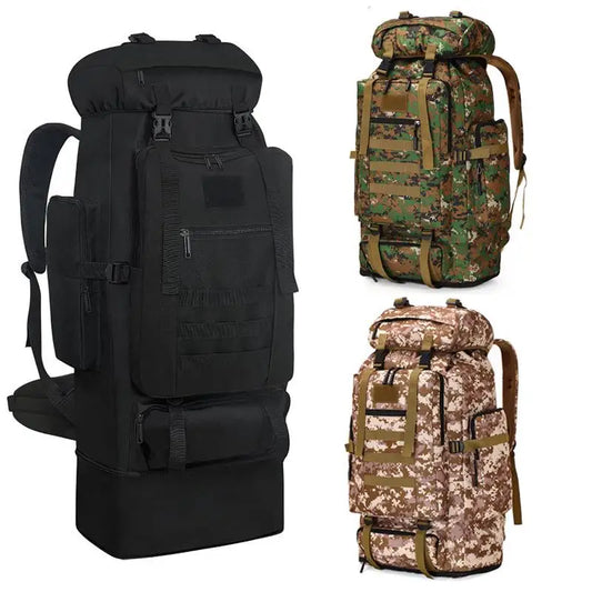 1pc 90L Hiking Daypack Backpack Expandable Waterproof Rucksack for Men Camping Outdoor Sport Traveling Large Capacity Sport
