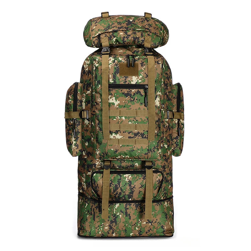 1pc 90L Hiking Daypack Backpack Expandable Waterproof Rucksack for Men Camping Outdoor Sport Traveling Large Capacity Sport