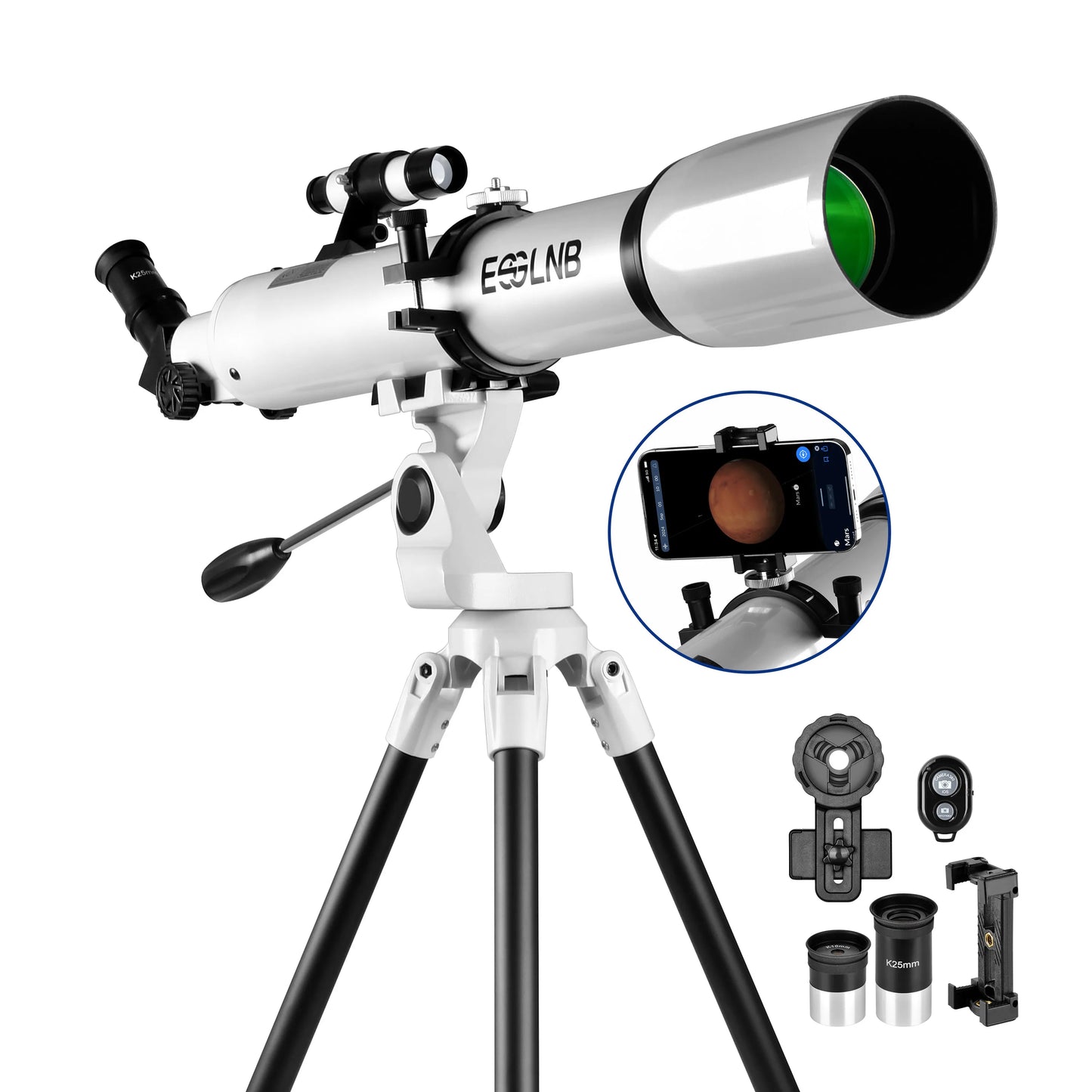 Monocular Astronomy Telescope With Phone Adapter And Wireless Remote
