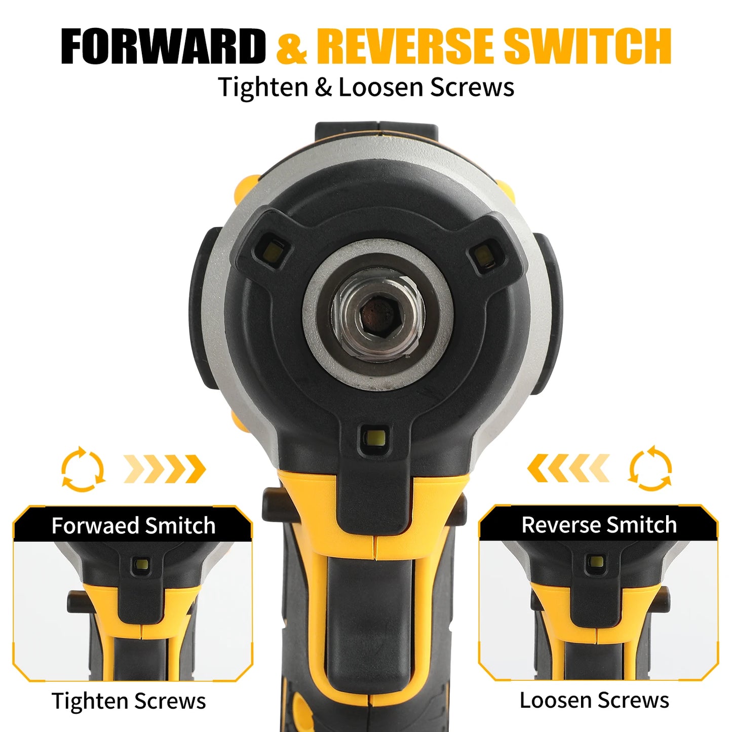DeWalt DCF850 20V Brushless Impact Driver, 1/4" Hex 3-Speed Cordless Power Tool 205Nm 3250RPM for Screw Driving Assembly