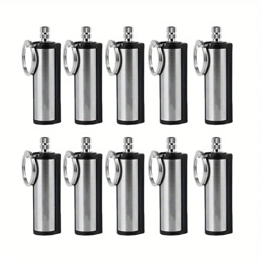 Metal Fuel Lighters Multifunction Keychain Fire Starter For Outdoor Camping