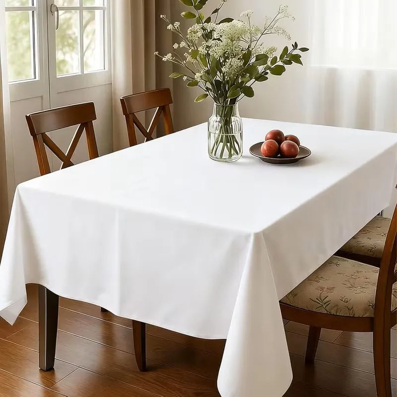 Reusable Polyester Tablecloth Set For Weddings And Banquets