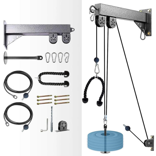 MARSAFIT Wall Mounted Cable Pulley System for Home Gym Training
