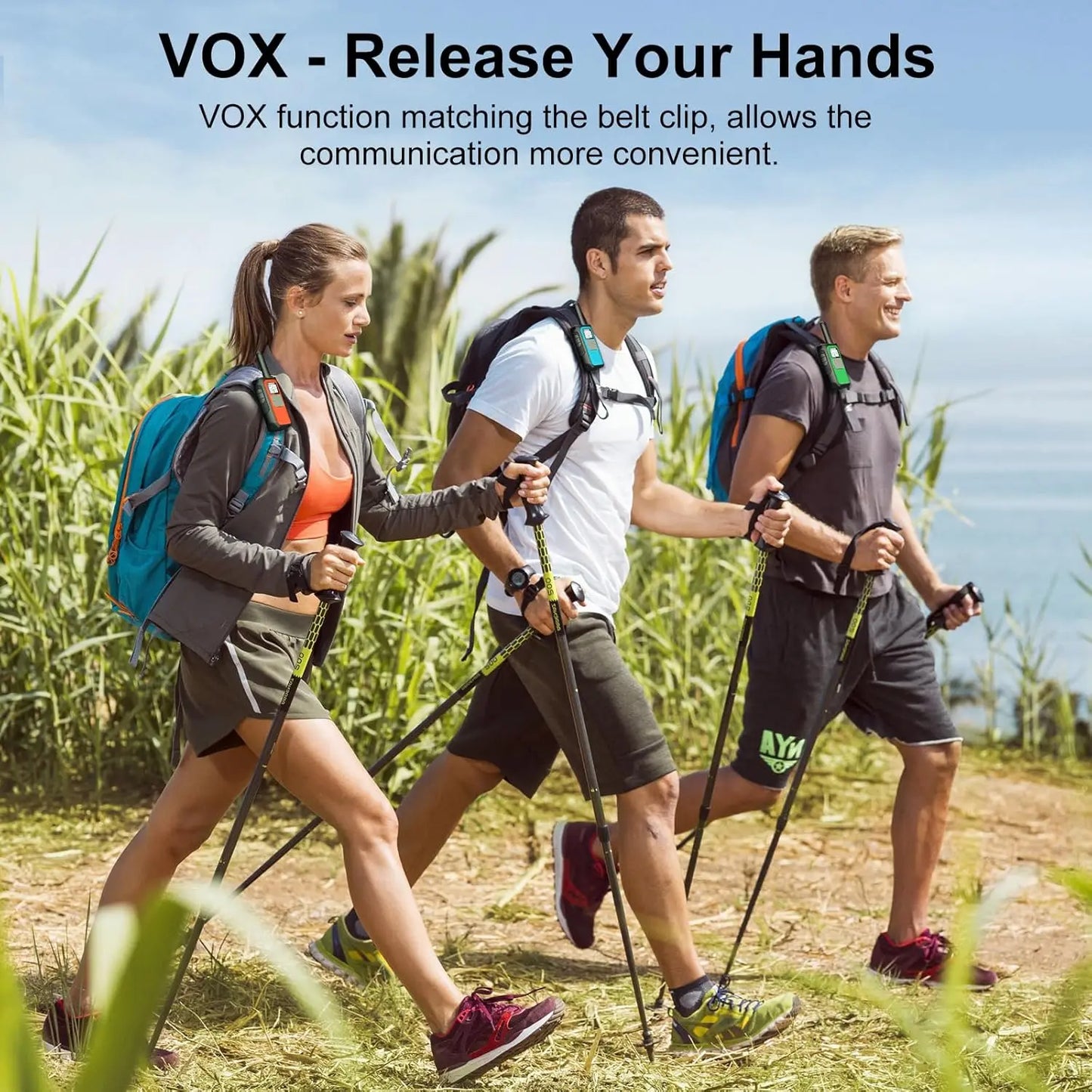 AWANFI Walkie Talkies Long Range 2 Way Radios VOX Outdoors
