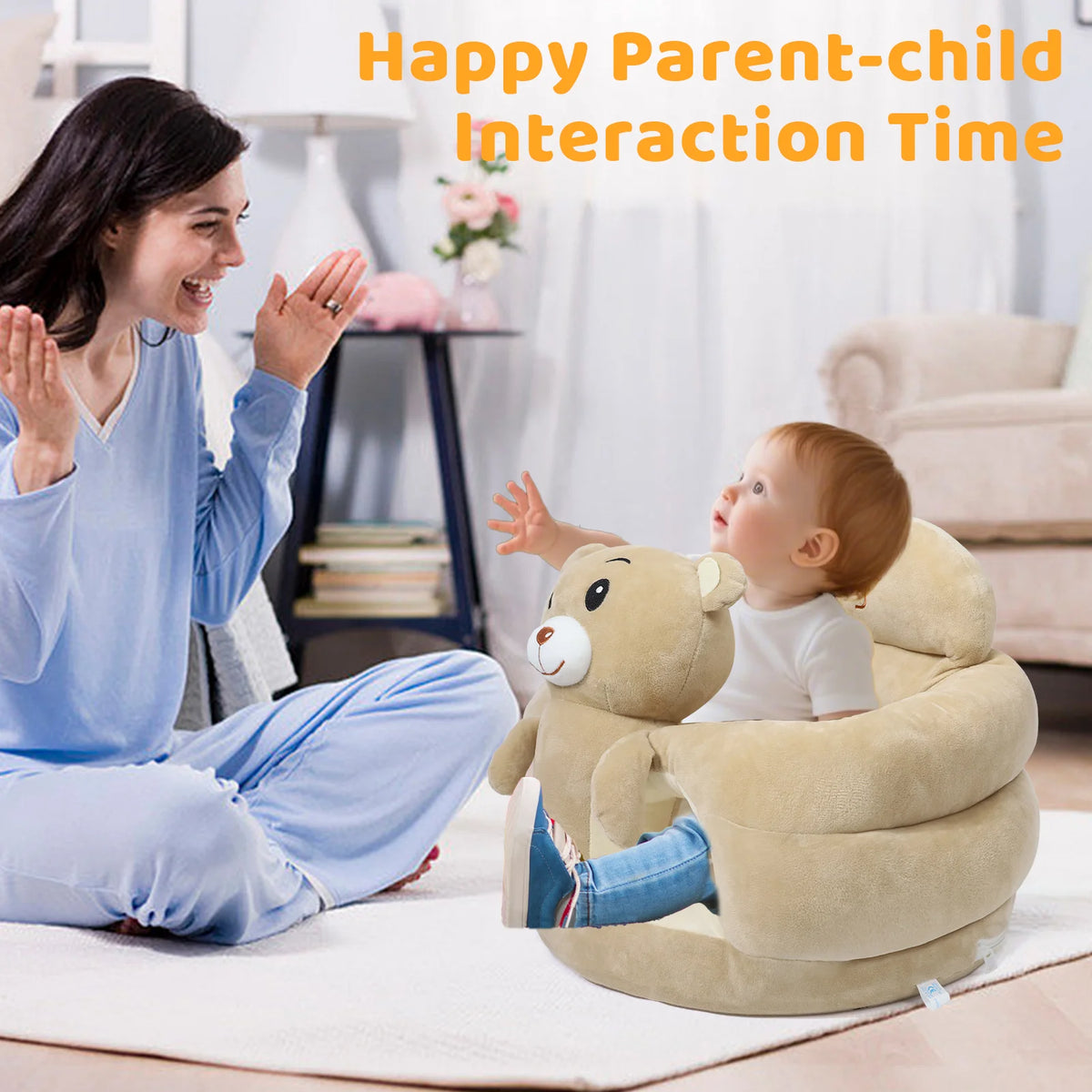 LLParty Baby Floor Seat Animal Plush Learning Sofa Chair