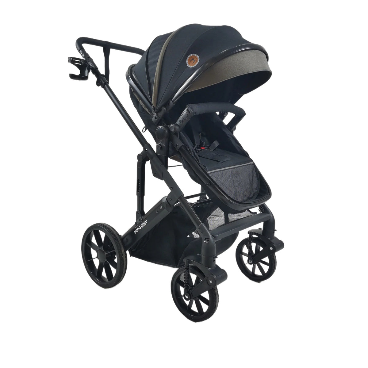 Lightweight Foldable Baby Stroller With Reversible Seat And Shock Absorbers