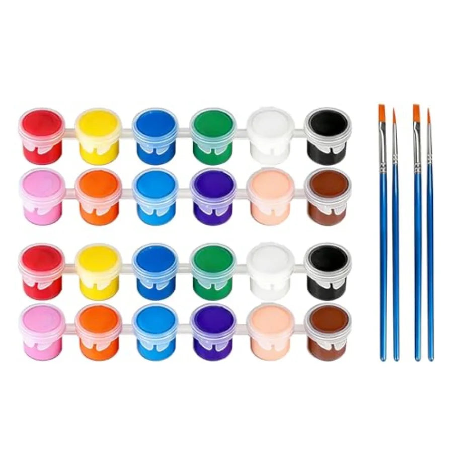5 Pack Mini Acrylic Paint Set, 12 Colors Acrylic Paints Strips for Adults Craft Paint, 70 PCS Painting Kit Container Strips Sto