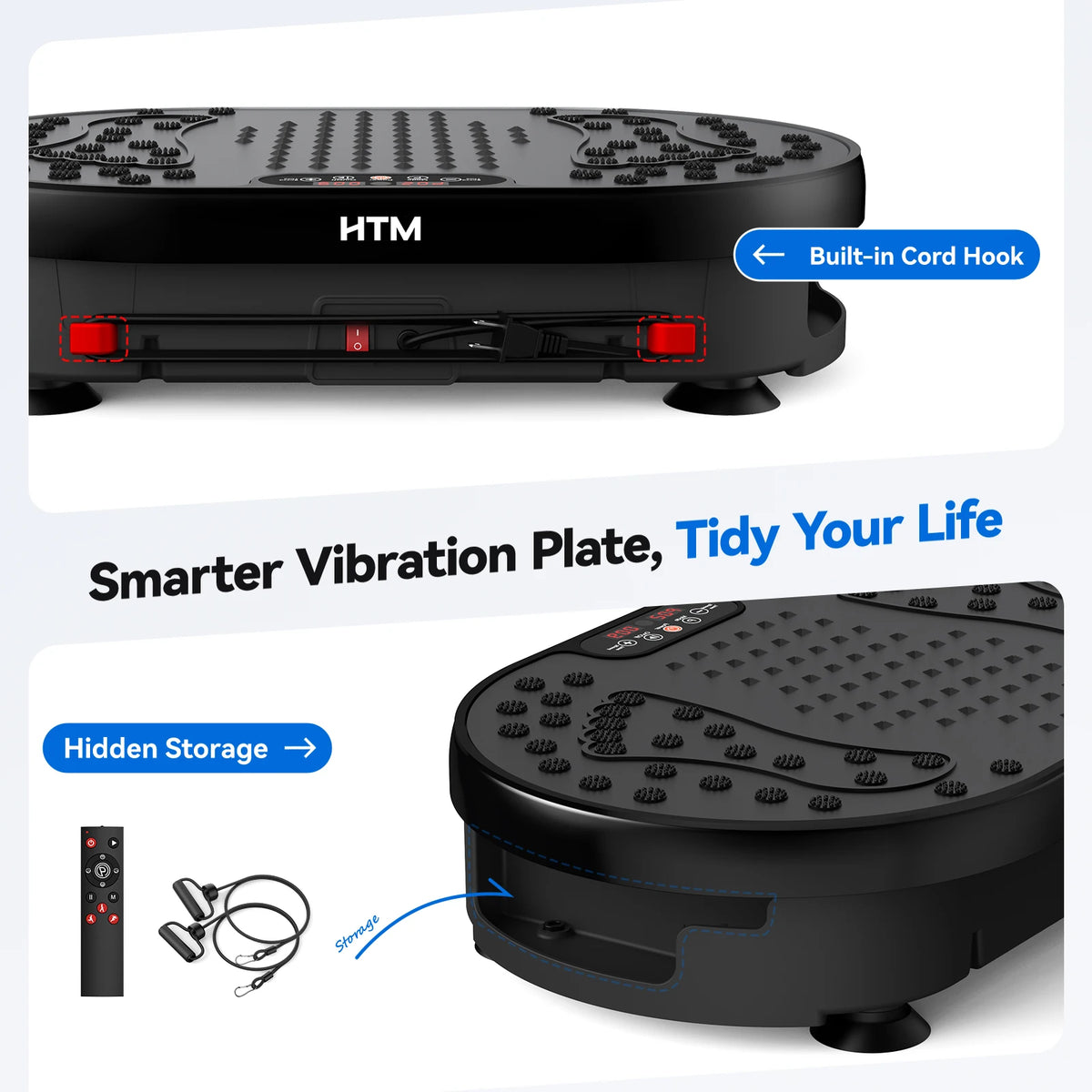 HTM Vibration Plate Fitness Trainer for Full Body Home Workouts